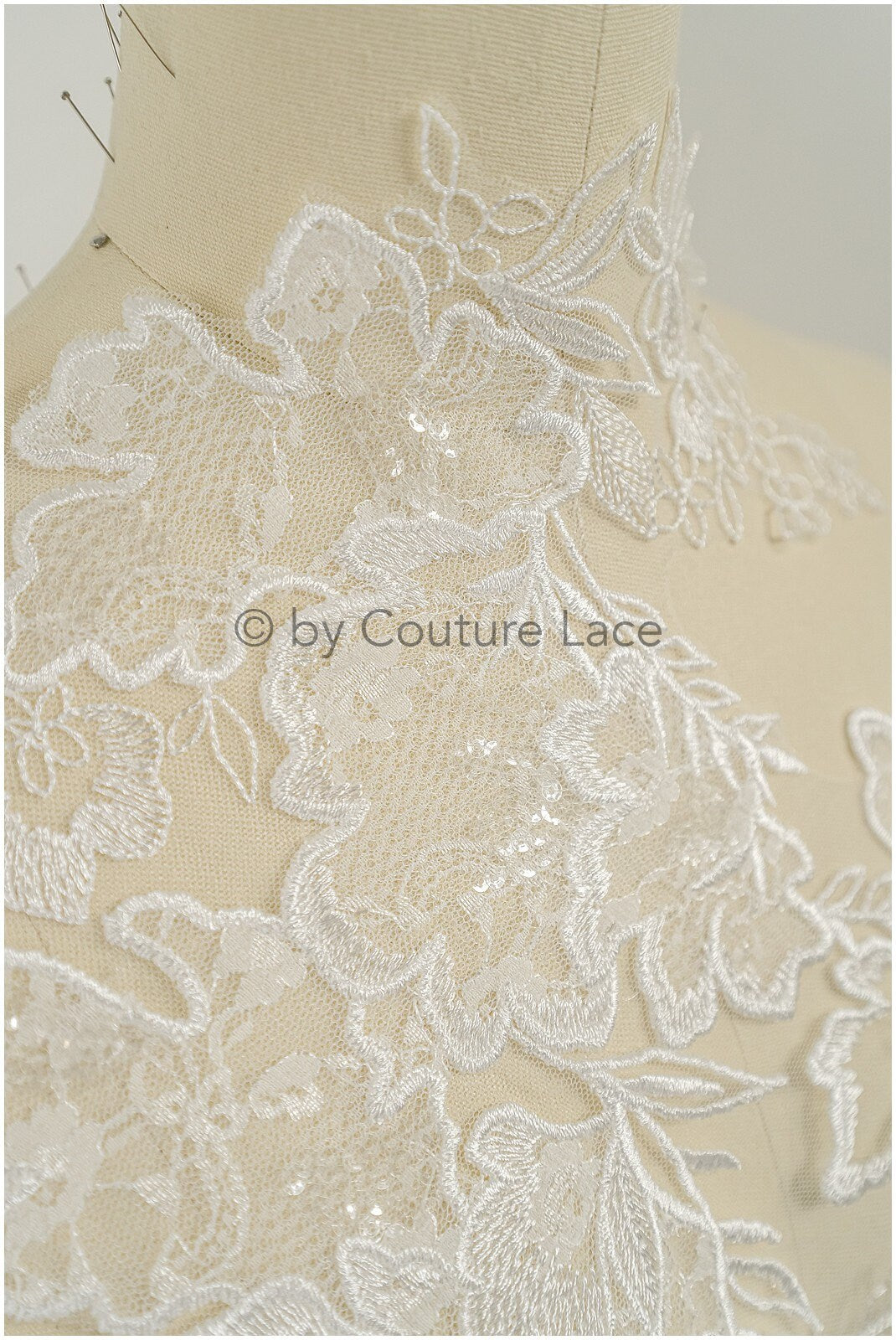 romantische Blumen Applikation/ Blumen Spitzen Applikation/ Hochzeitskleid Spitzen Applikation/ Braut Blatt Applikationen/ A23-321