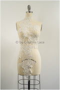 romantische Blumen Applikation/ Blumen Spitzen Applikation/ Hochzeitskleid Spitzen Applikation/ Braut Blatt Applikationen/ A23-321