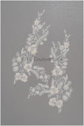Perlen Perlen Blumen Applikation/ Perlen Braut Aufnäher/ Hochzeitskleid Spitze Applikation/ Brautblatt Applikation/ A23-332