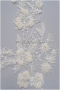 Perlen Perlen Blumen Applikation/ Perlen Braut Aufnäher/ Hochzeitskleid Spitze Applikation/ Brautblatt Applikation/ A23-332