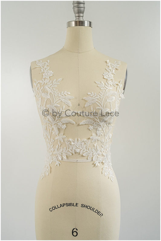 Perlen Blumen Applikation/ Perlen Braut Aufnäher/ Braut Aufnäher/ A23-333