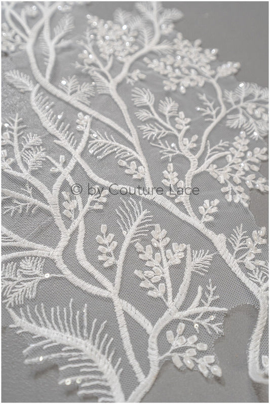 Perlen Blumen Applikation/ Perlen Braut Aufnäher/ Hochzeitskleid Spitzenapplikation/ Brautblatt Applikationen/ A23-334