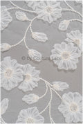 3D Blumen Applikation / 3D Blumen Spitze Applikation / Hochzeitskleid Applikation / Blatt Applikation / A23-325