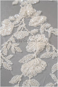 schwere Perlen Blumen Applikation / Perlen Braut Aufnäher / Braut Aufnäher / A23-329