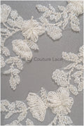 schwere Perlen Blumen Applikation / Perlen Braut Aufnäher / Braut Aufnäher / A23-329