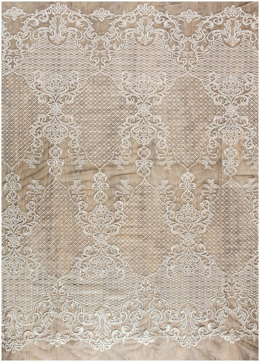 Kunstvolle Muster Spitze Stoff, moderne Brautkleid Spitze, Pailletten Spitze für Brautkleider, Spitzenstoff mit funkeln Pailletten // L17-093