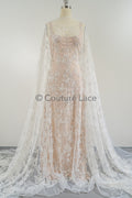 Wunderschöner Perlen Spitzen Stoff/ Couture Spitzenstoff mit Perlen & Pailletten/ romantische Perlen Braut Spitze// L23-019