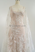 Perlen Spitzenstoff Off-White/ Couture Spitze Stoff/ Brautspitze Stoff mit Perlen/ Perlenspitze// L23-023