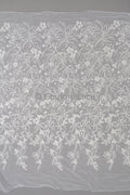 Perlen Spitzenstoff Off-White/ Couture Spitzenstoff/ Braut Spitzenstoff/ Perlen Spitze// L23-041