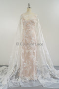 Blumen Braut Spitze Off-White/ Brautspitze mit Blumen/ Blumen Hochzeit Spitze/ Couture Spitze// L23-068