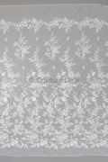 Blumen Braut Spitze Off-White/ Brautspitze mit Blumen/ Blumen Hochzeit Spitze/ Couture Spitze// L23-068