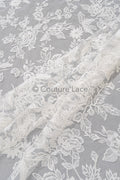 Blumen Braut Spitze Off-White/ Brautspitze mit Blumen/ Blumen Hochzeit Spitze/ Couture Spitze// L23-068