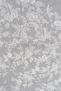 Blumen Braut Spitze Off-White/ Brautspitze mit Blumen/ Blumen Hochzeit Spitze/ Couture Spitze// L23-068