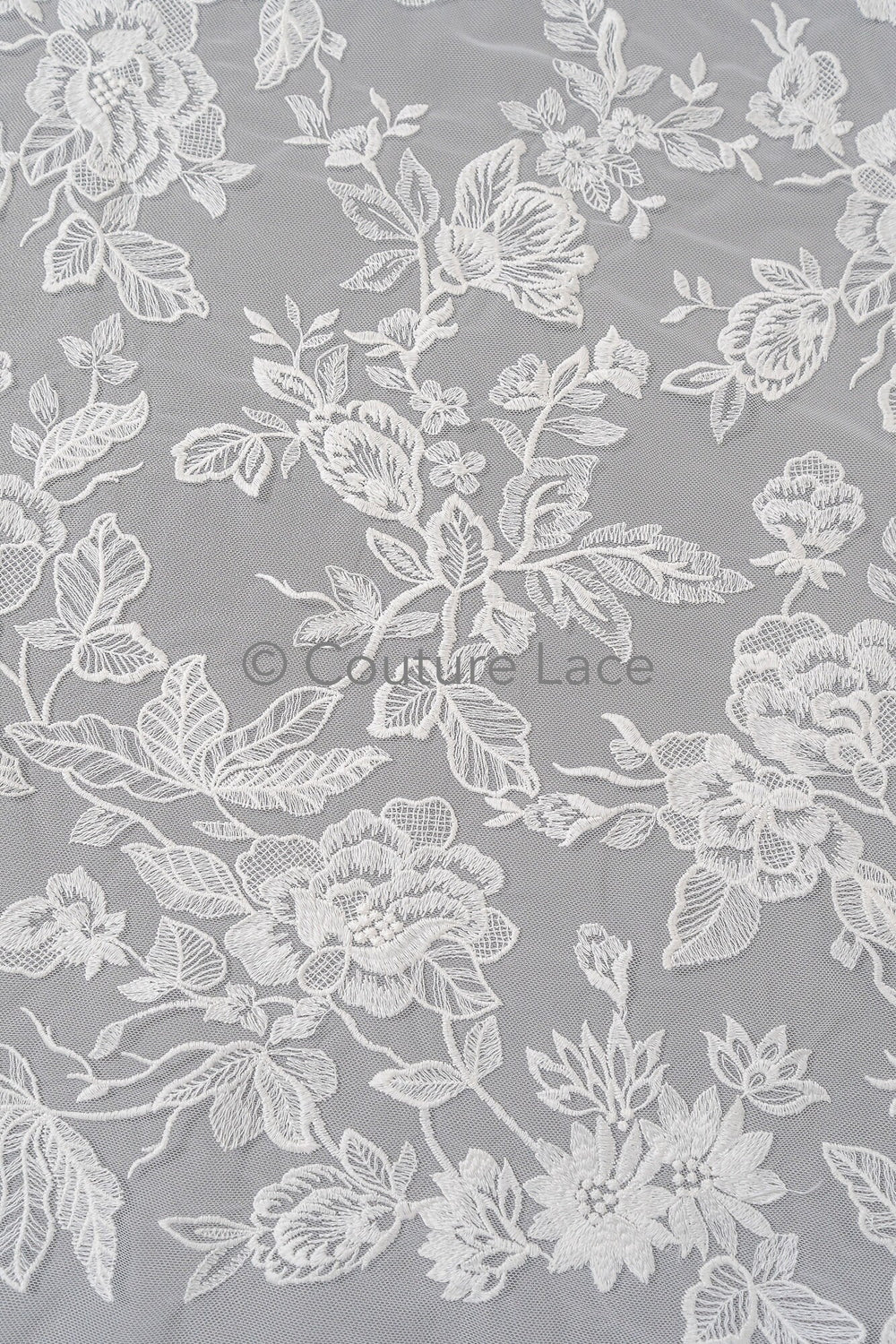 Blumen Braut Spitze Off-White/ Brautspitze mit Blumen/ Blumen Hochzeit Spitze/ Couture Spitze// L23-068