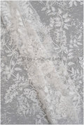 French lace fabric with floral pattern/ couture lace fabric with sequins/ delicate romantic bridal lace/ bridal lace// L23-087