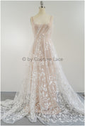 Bestickter Spitzenstoff für Hochzeiten/ Taufspitzenstoff/ Blumenmuster bestickter Spitzenstoff für Brautkleider// L23-305BE