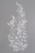 Perlen Blumen Applikation/ Perlen Braut Aufnäher/ Hochzeitskleid Spitzenapplikation/ Brautblatt Applikation/ A23-335