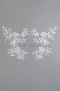 Hochzeitskleid Spitze Applikation/ Perlen Braut Aufnäher/ Perlen Blumen Applikation/ Brautblatt Applikation/ A23-336