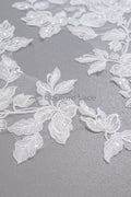Stickerei Blumen Applikation/ Perlen Braut Aufnäher/ Hochzeitskleid Spitze Applikation/ Perlen Braut Aufnäher Applikation/ A23-337