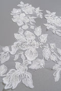 Flower Applique/ Pearl Bridal Patch/ Wedding Dress Lace Applique/ Pearl Bridal Patch/ A23-338