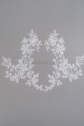 Flower Applique/ Pearl Bridal Patch/ Wedding Dress Lace Applique/ Pearl Bridal Patch/ A23-338