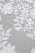 Hochzeit Kleid Spitze Applikation / Perlen Braut Aufnäher / 3D Perlen Blumen Applikation / Braut Applikation Blatt / A23-342