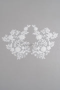 Hochzeit Kleid Spitze Applikation / Perlen Braut Aufnäher / 3D Perlen Blumen Applikation / Braut Applikation Blatt / A23-342