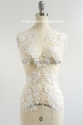 Hochzeit Kleid Spitze Applikation / Perlen Braut Aufnäher / 3D Perlen Blumen Applikation / Braut Applikation Blatt / A23-342