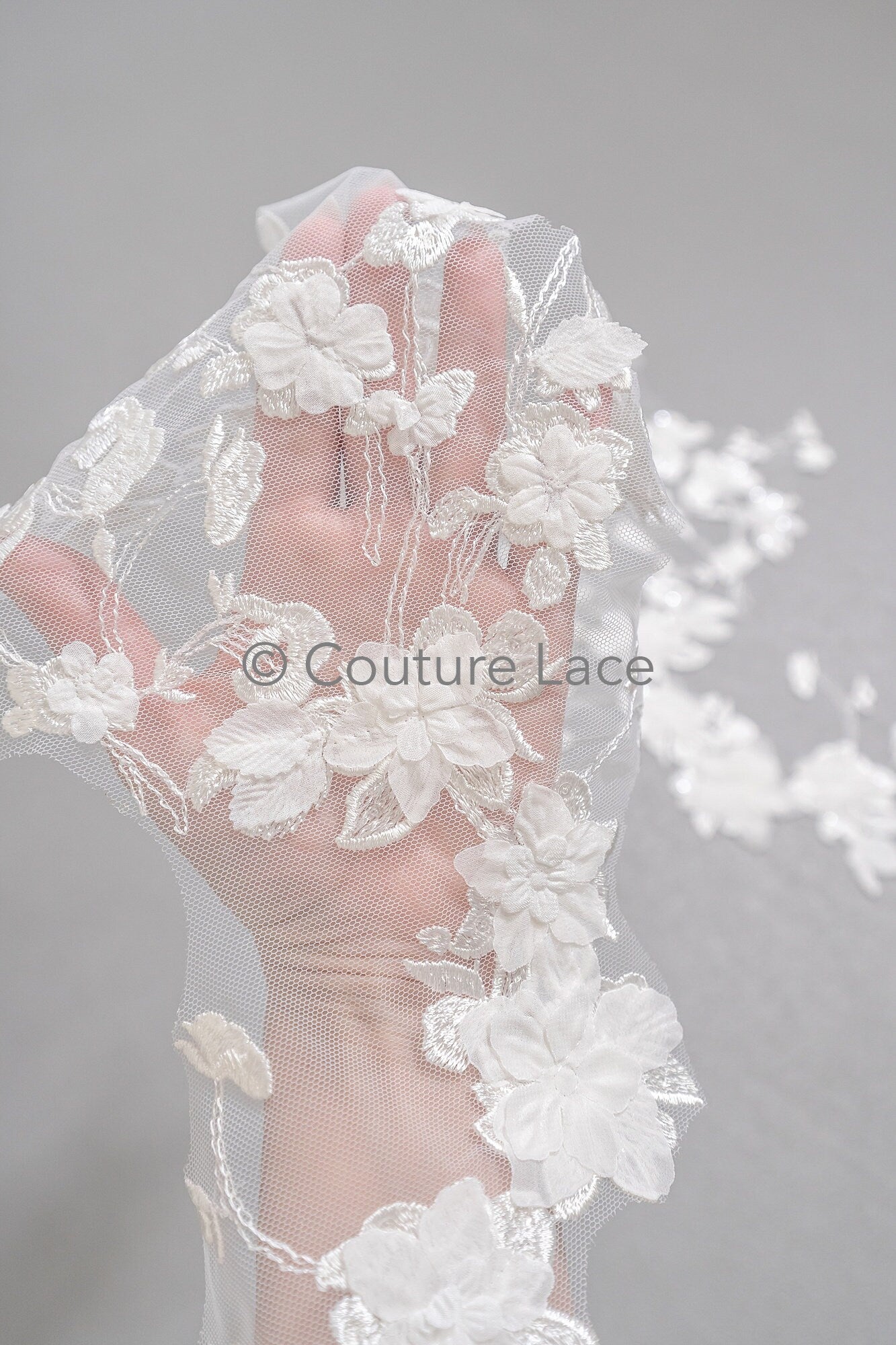 3D Blumen Spitze Applikation / Perlen Braut Aufnäher / 3D Perlen Blumen Applikation / Braut Blatt Applikation / A23-344