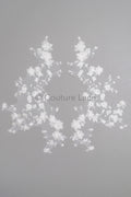 florale 3D Blumenapplikation/ Hochzeitskleid Spitzenapplikation/ Perlen Braut Aufnäher/ bestickte Brautblatt Applikation mit 3d Blumen/ A23-345