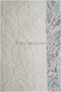 Perlen Spitzenstoff Off-White/ Perlen Brautkleid Spitze/ Couture Spitze Stoff/ Perlen Spitze// L23-508