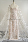 Perlen Spitzenstoff Off-White/ Perlen Brautkleid Spitze mit Perlen/ Couture Spitzenstoff/ Perlen Spitze// L23-514