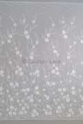 3D Blumen Spitzenstoff Off-Whikte/ Braut Spitzenstoff mit Perlen/ romantischer Spitzenstoff mit 3D Blumen/ Hochzeit Spitzenstoff// L23-537