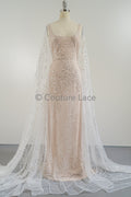 Perlen Spitzenstoff Off-White/ Perlen Brautkleid Spitze/ Couture Spitze mit Perlen/ Perlen Spitze// L23-544