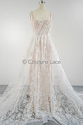 Blumen Braut Spitze Off-White/ Brautspitze/ Blumen Hochzeit Spitze/ Couture Spitze// L23-547