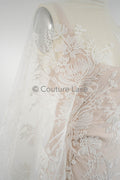 Blumen Braut Spitze Off-White/ Brautspitze/ Blumen Hochzeit Spitze/ Couture Spitze// L23-547