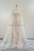 Blumen Braut Spitze Off-White/ florale Brautspitze/ Blumen Hochzeit Spitze/ Couture Spitze// L23-551