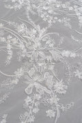 Blumen Braut Spitze Off-White/ florale Brautspitze/ Blumen Hochzeit Spitze/ Couture Spitze// L23-551