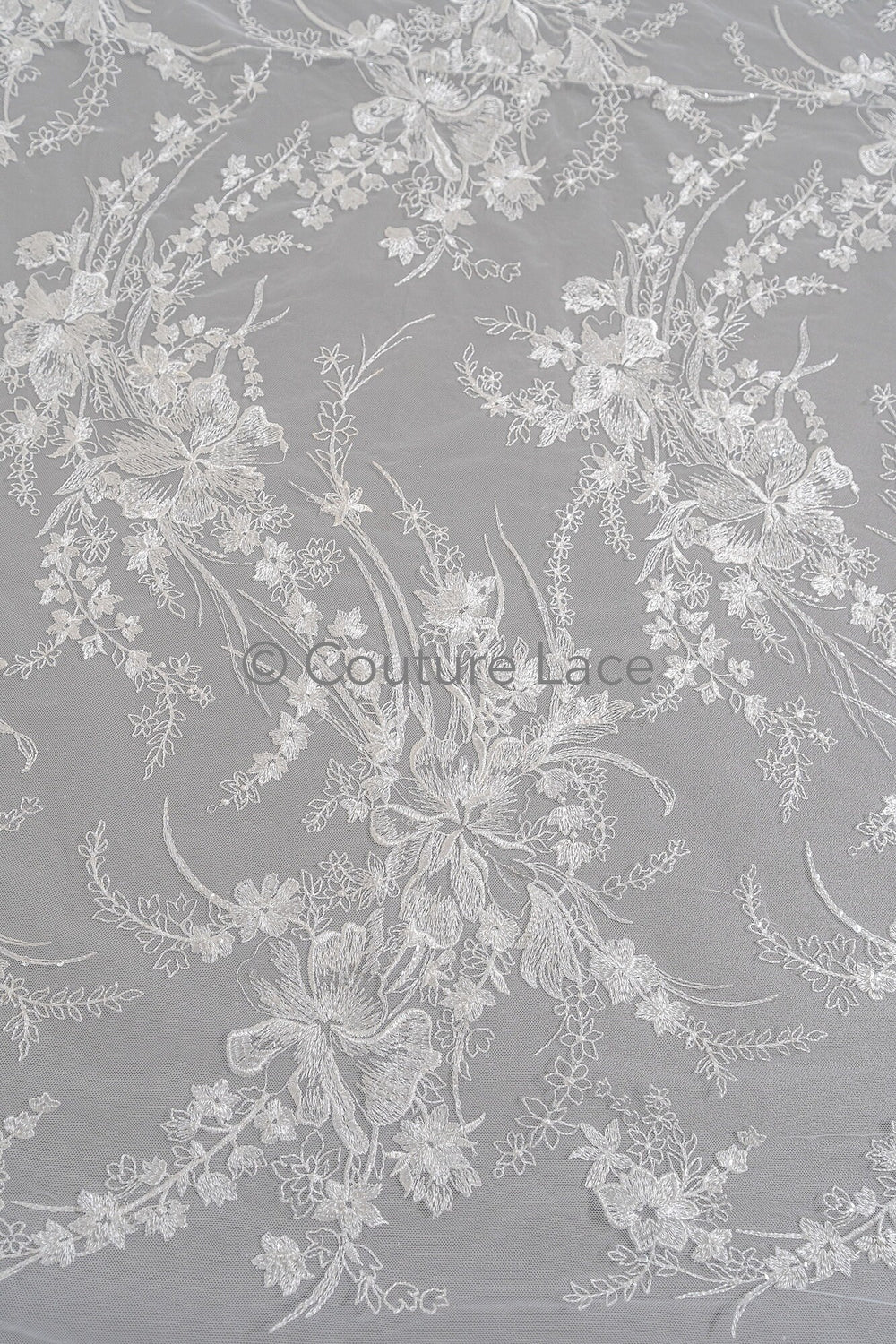 Blumen Braut Spitze Off-White/ florale Brautspitze/ Blumen Hochzeit Spitze/ Couture Spitze// L23-551