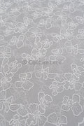 Blumen Braut Spitze Off-White/ Brautspitze mit Blumen/ Blumen Hochzeit Spitze/ Couture Spitze// L23-555