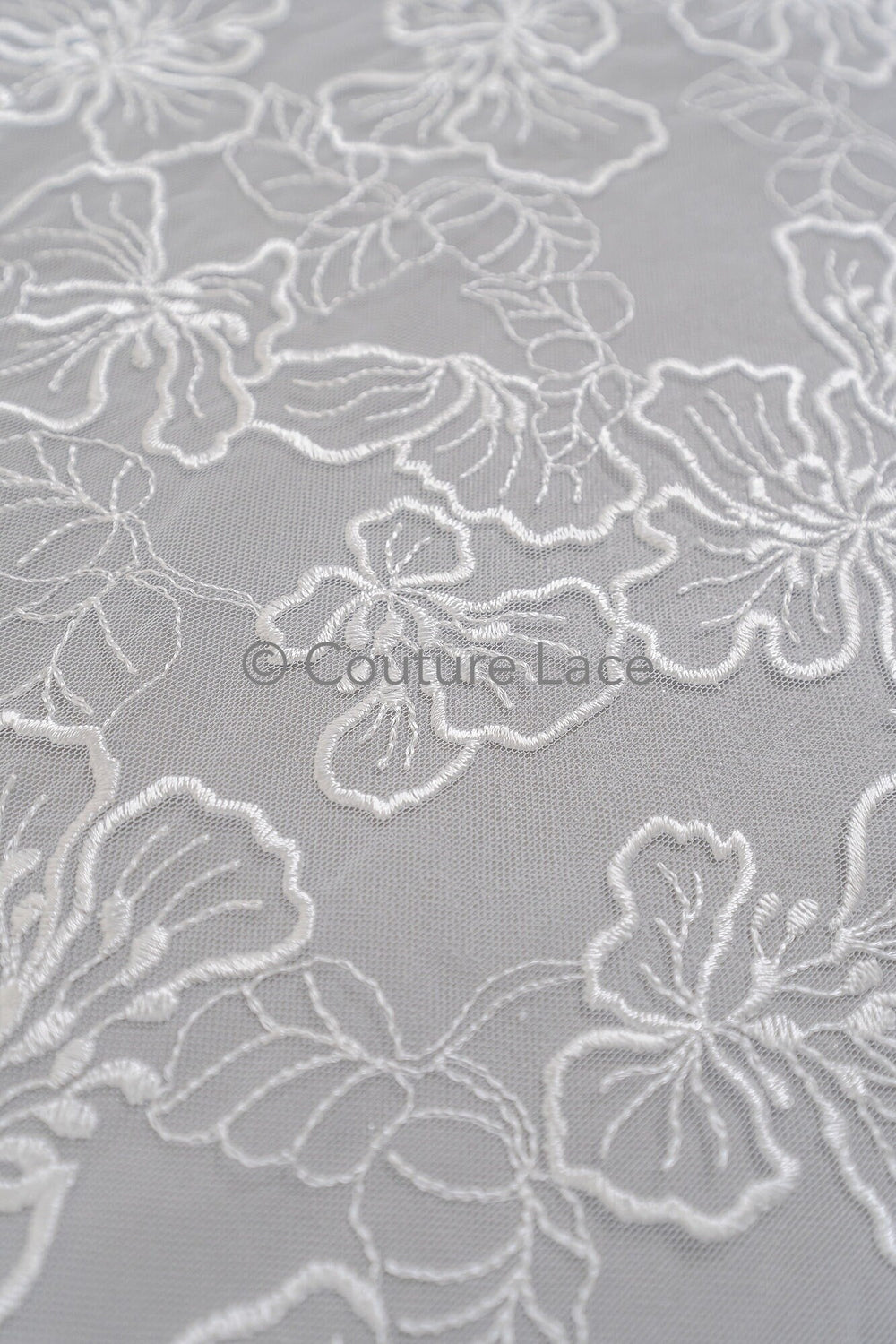 Blumen Braut Spitze Off-White/ Brautspitze mit Blumen/ Blumen Hochzeit Spitze/ Couture Spitze// L23-555