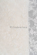 3D Blumen Spitzenstoff/ Braut Spitzenstoff Off-White/ romantischer Blumen Spitzenstoff mit Perlen/ Hochzeit Spitzenstoff// L23-573