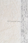 Blumen Braut Spitze Off-White/ Brautspitze mit Blumen/ Blumen Hochzeit Spitze/ Couture Spitze// L23-575