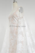 Blumen Braut Spitze / Braut Spitze Material / off-white Braut Spitze / Blumen Hochzeit Spitze / Couture Spitze / / L23-589