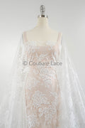 Blumen Braut Spitze / Braut Spitze Material / off-white Braut Spitze / Blumen Hochzeit Spitze / Couture Spitze / / L23-589