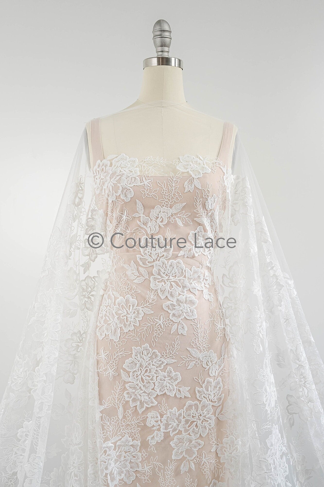 Blumen Braut Spitze / Braut Spitze Material / off-white Braut Spitze / Blumen Hochzeit Spitze / Couture Spitze / / L23-589