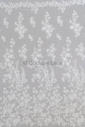 Blumen Braut Spitze Off-White/ Brautspitze mit Blumen/ Hochzeit Spitze/ Couture Spitze// L23-591