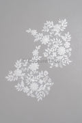 Hochzeit Kleid Spitze Applikation / Perlen Braut Aufnäher / 3D Perlen Blumen Applikation / Braut Applikation Blatt / A23-342