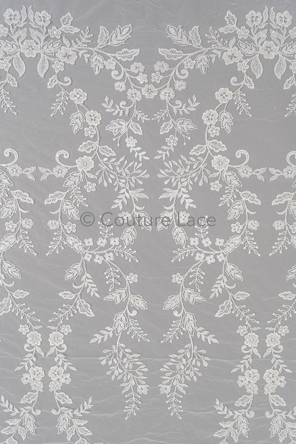 Blumen Braut Spitze Off-White/ Brautspitze mit Perlen & Pailletten/ Braut Spitzenstoff mit Blumen/ Couture Spitze// L23-549