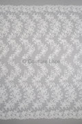 Blumen Braut Spitze Off-White/ Brautspitze mit Blumen/ Blumen Hochzeit Spitze/ Couture Spitze mit Pailletten// L23-588